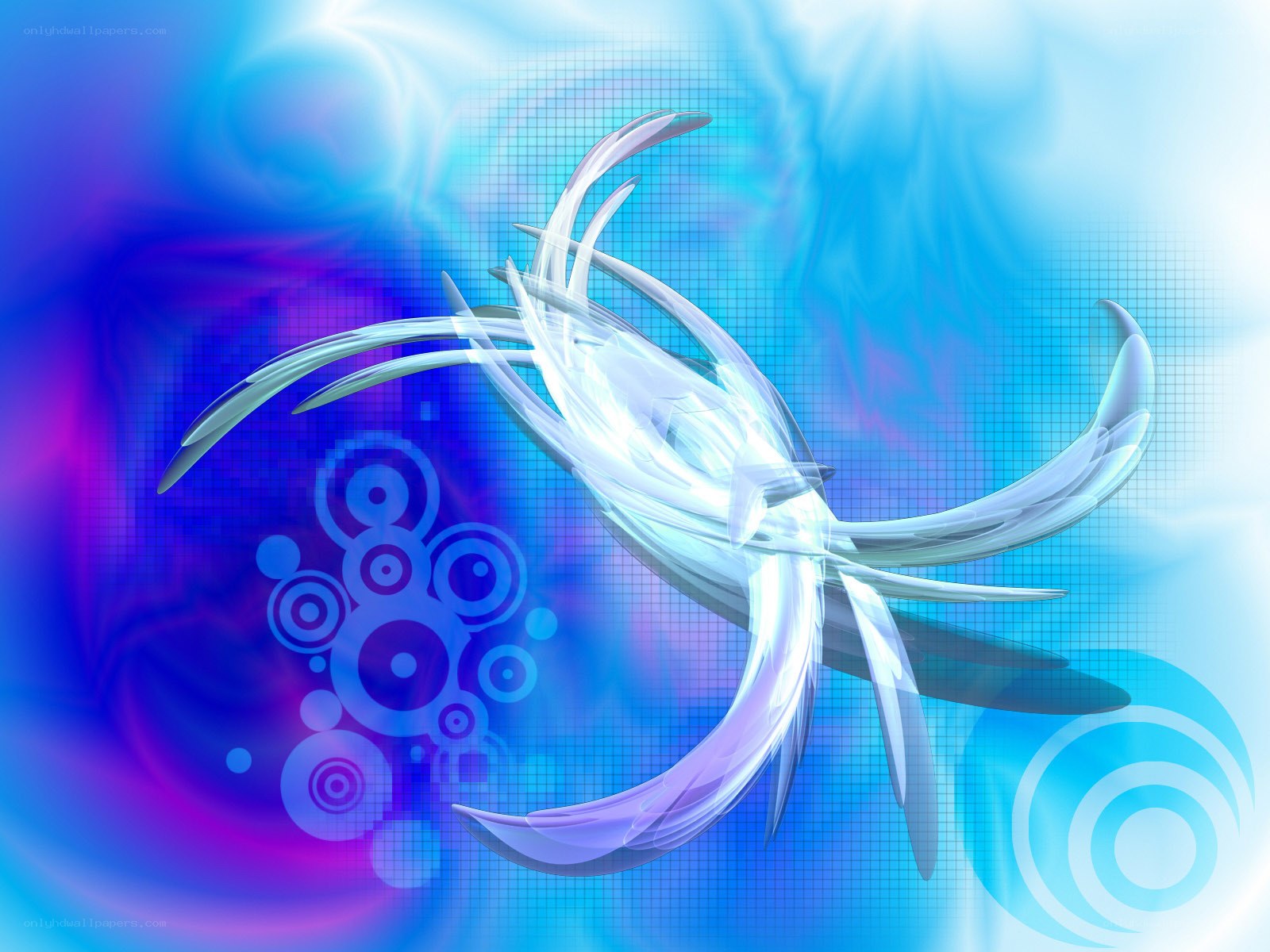 Abstract blue and purple digital art