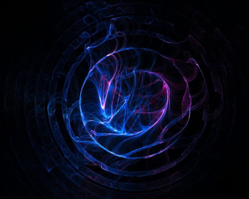Abstract blue and purple energy swirl