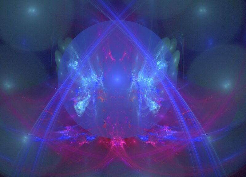 abstract blue and purple fractal