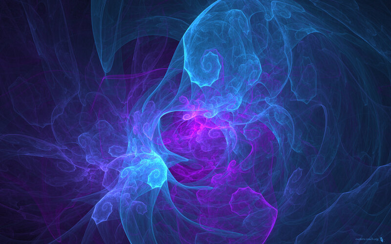 Abstract blue and purple fractal