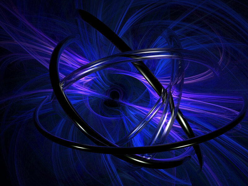 Abstract blue and purple fractal art
