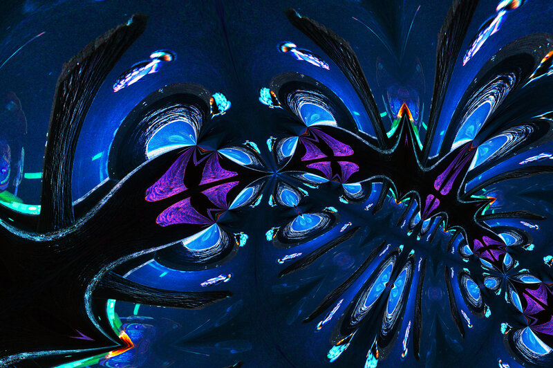 Abstract blue and purple fractal art