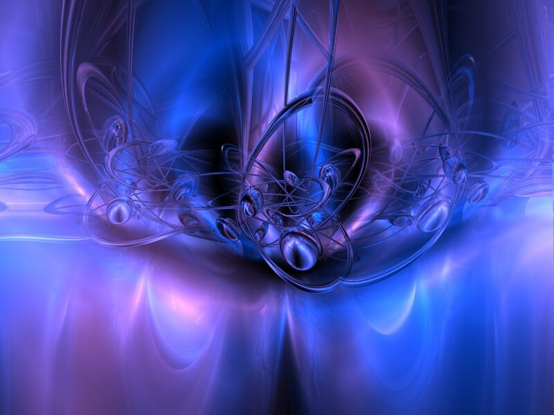 Abstract blue and purple fractal art