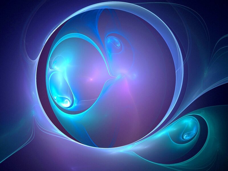 Abstract blue and purple fractal design