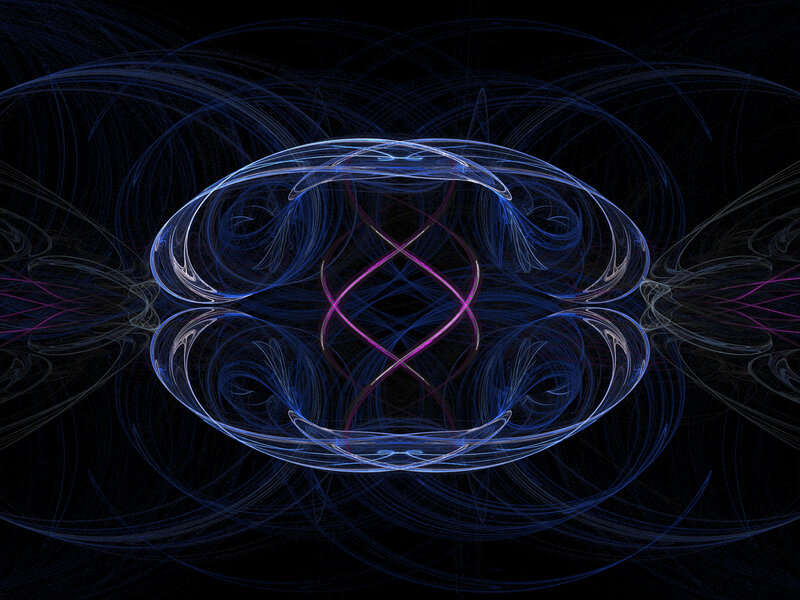 Abstract blue and purple fractal design
