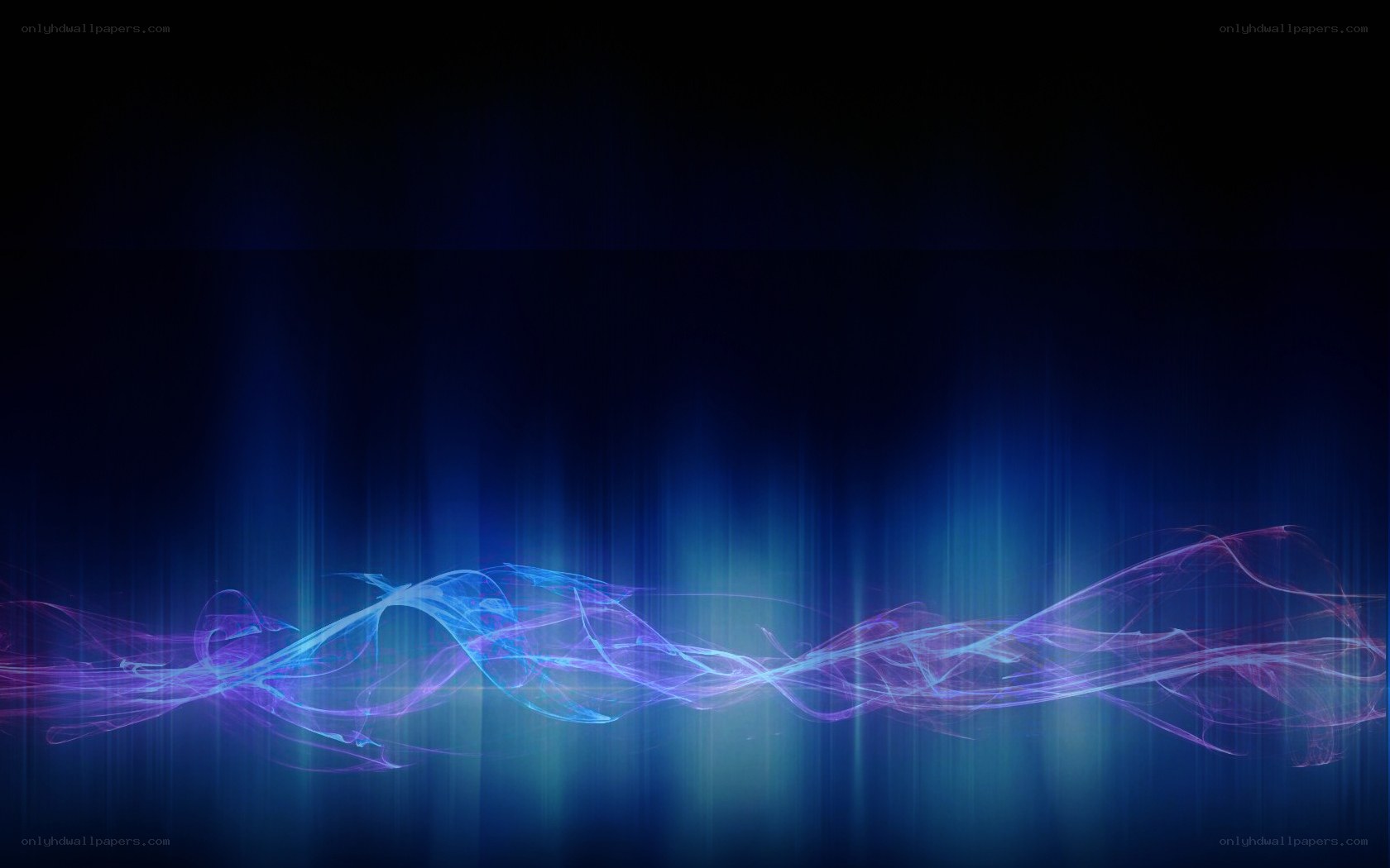 Abstract blue and purple light waves