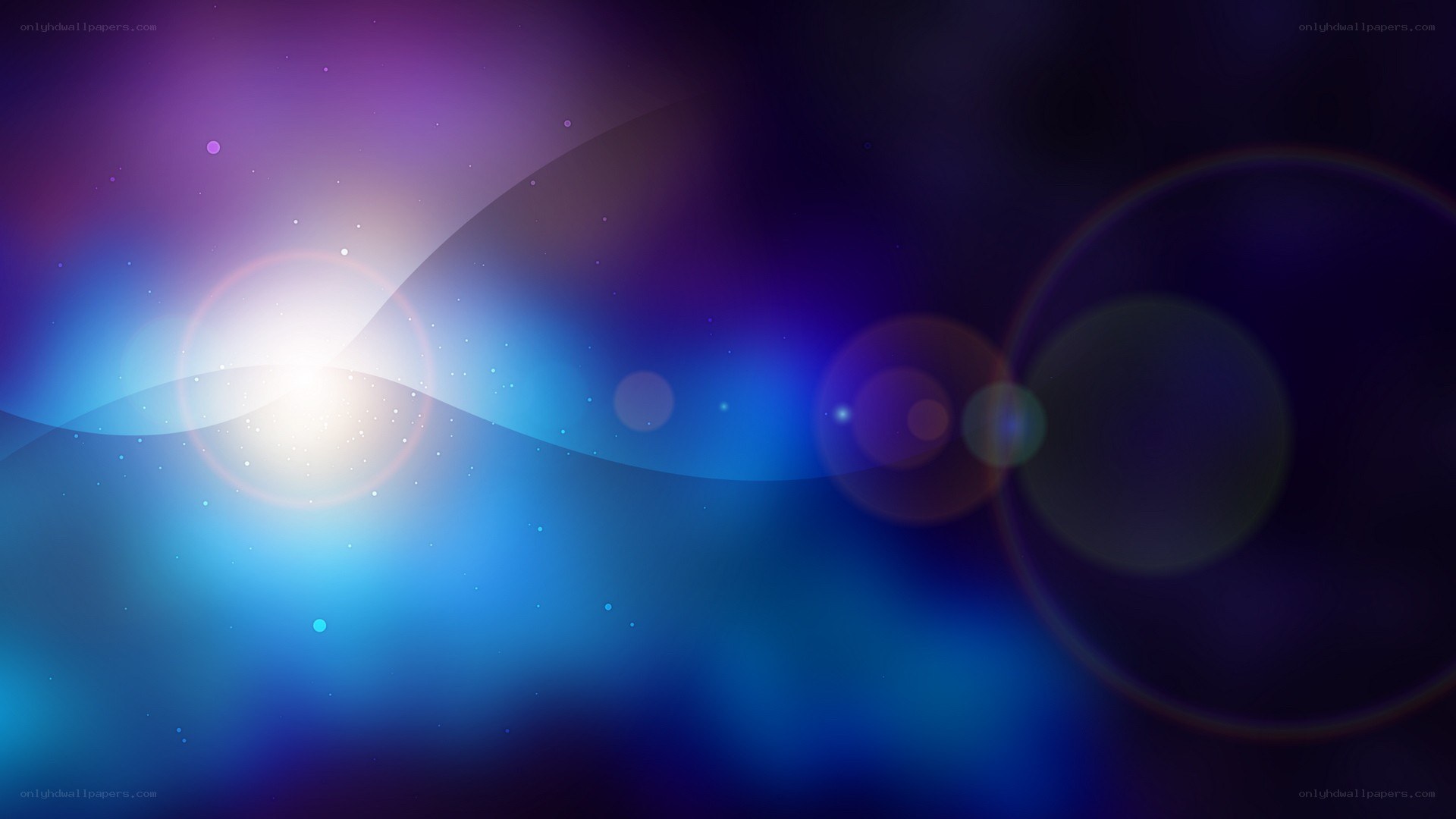 abstract blue and purple light waves