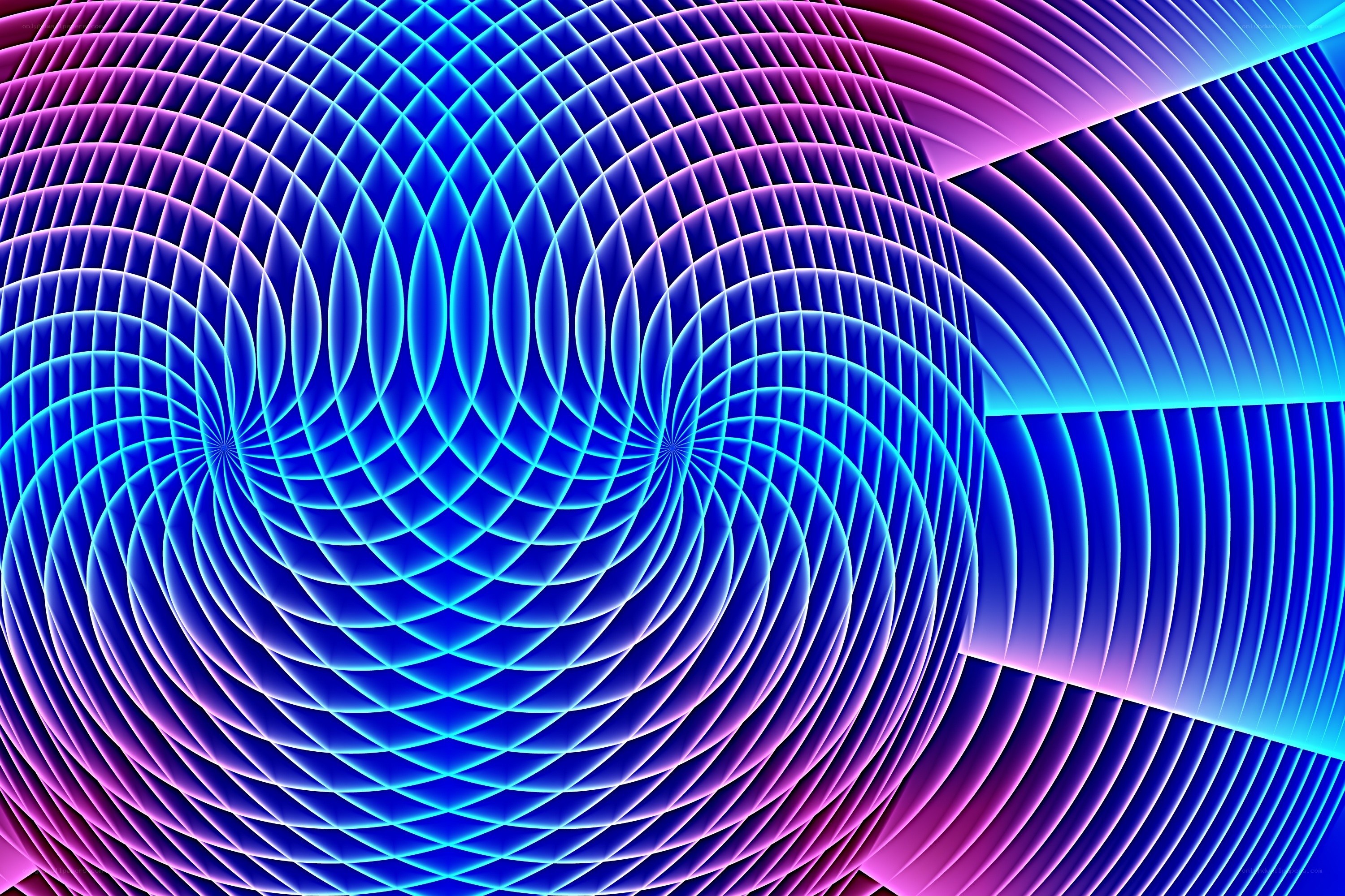 Abstract blue and purple spiral
