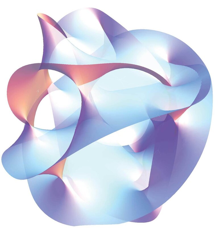 Abstract blue and purple swirl