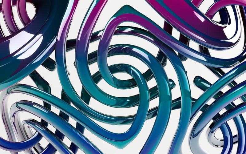Abstract blue and purple swirls