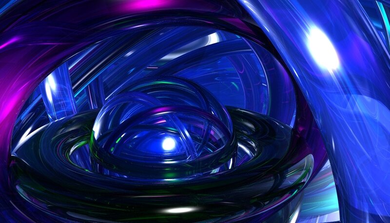 Abstract blue and purple swirls