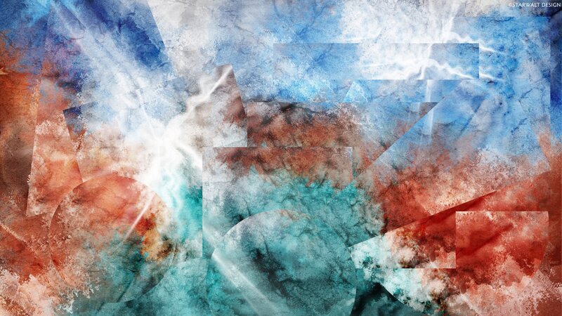 abstract blue and red artwork