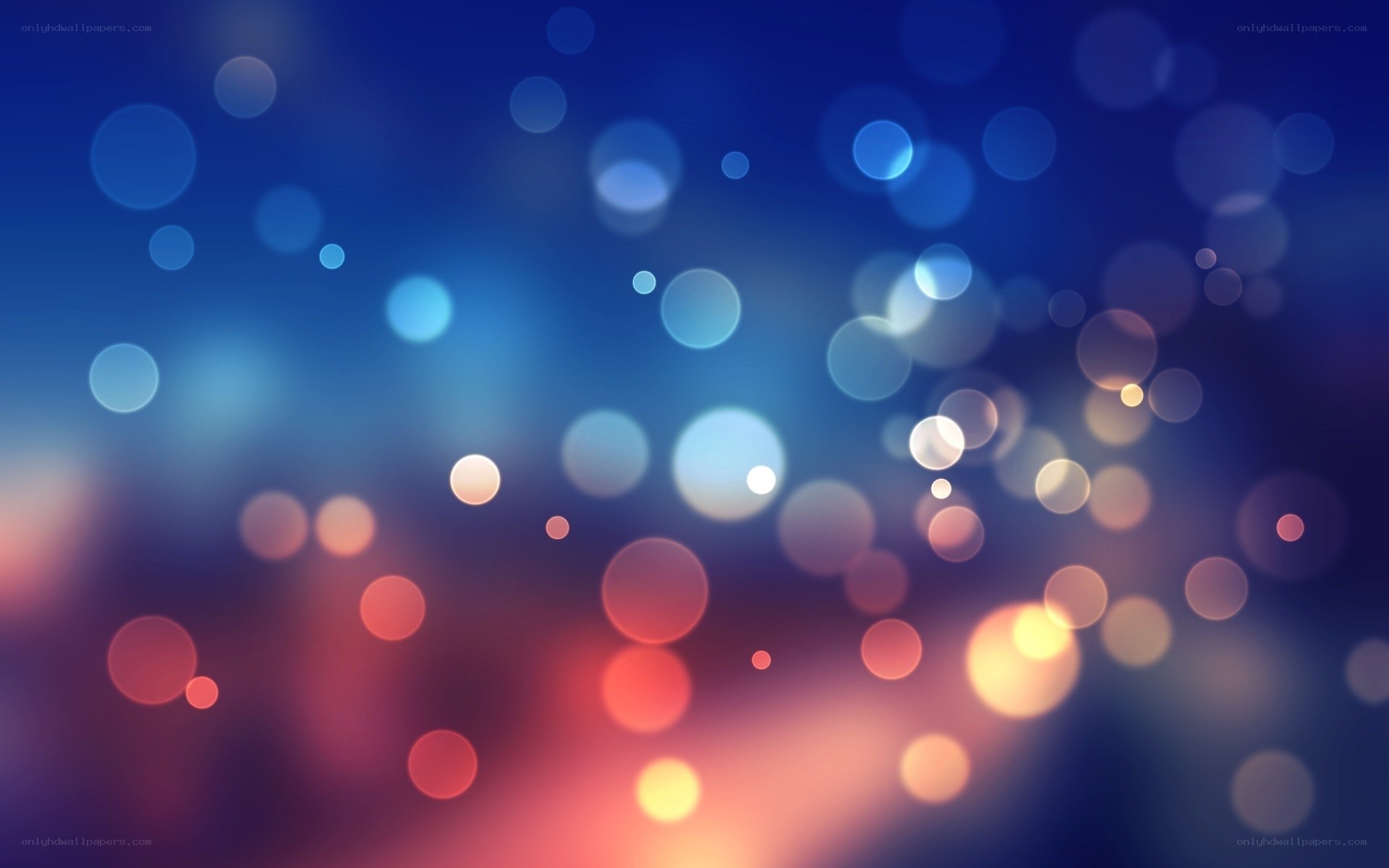 abstract blue and red bokeh lights