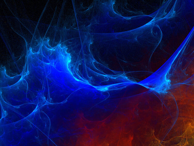 Abstract blue and red fractal design