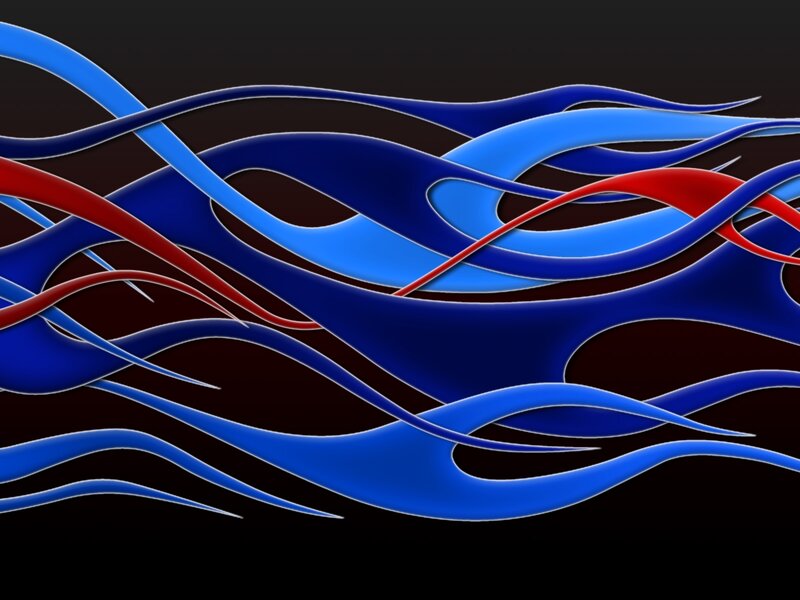 Abstract Blue and Red Lines