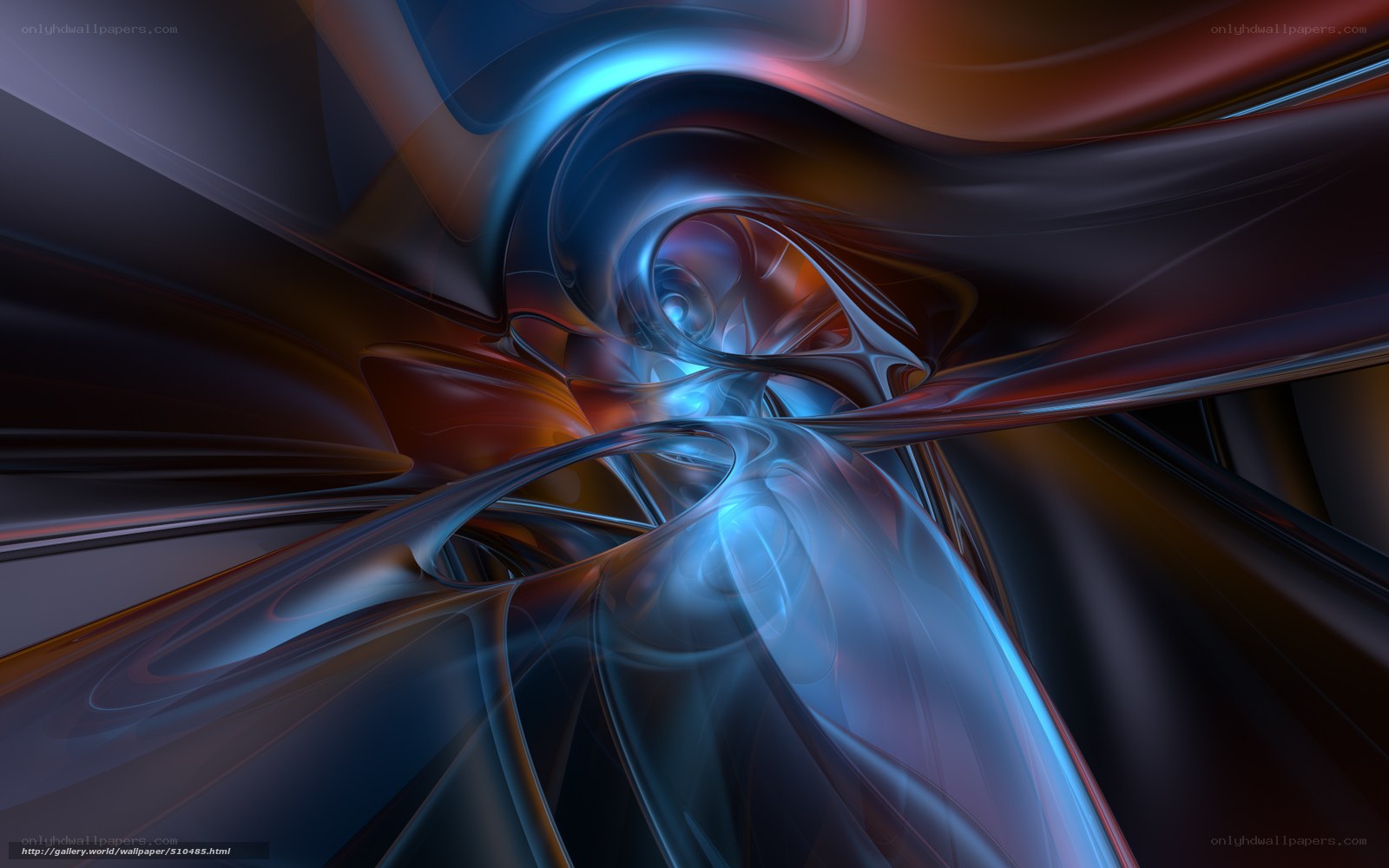 Abstract blue and red swirl