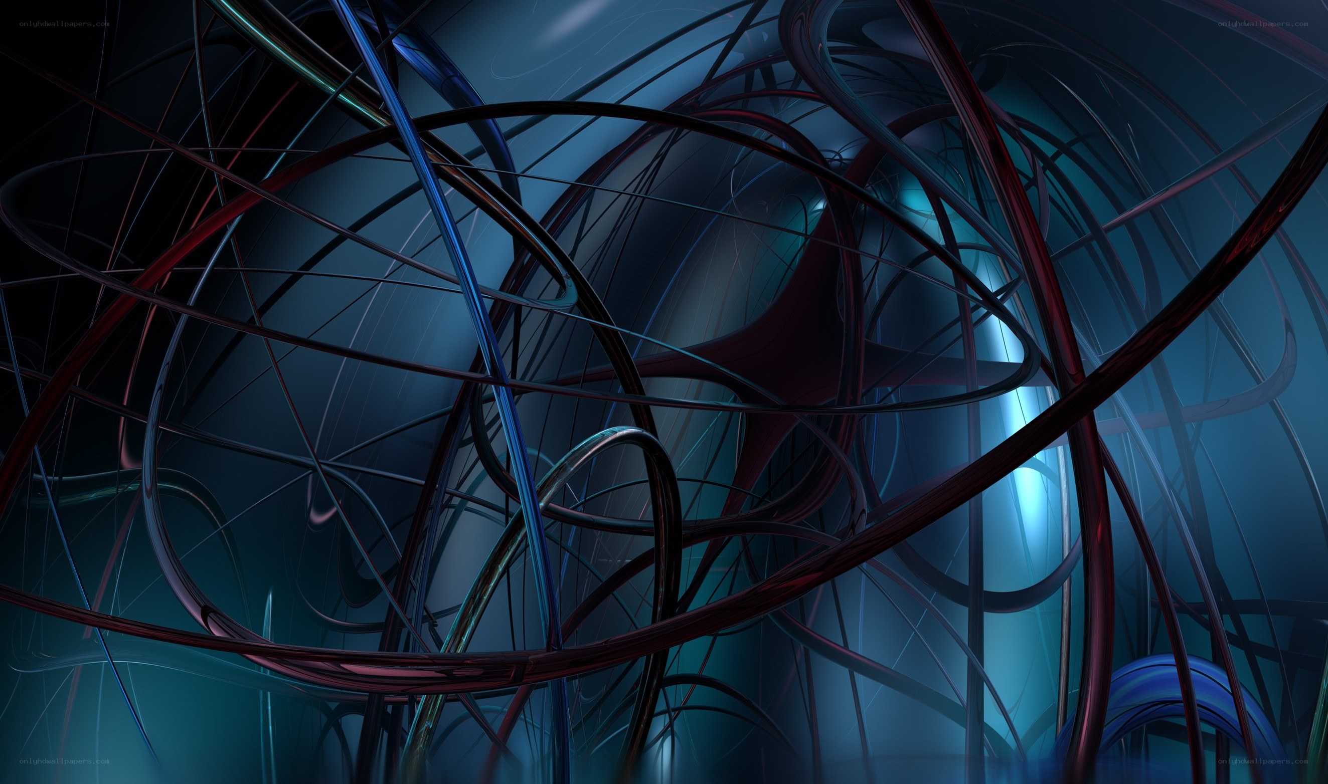 abstract blue and red swirls