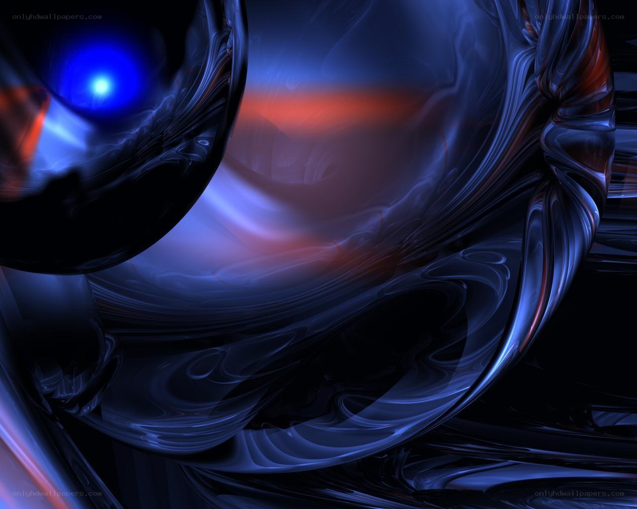 Abstract blue and red swirls