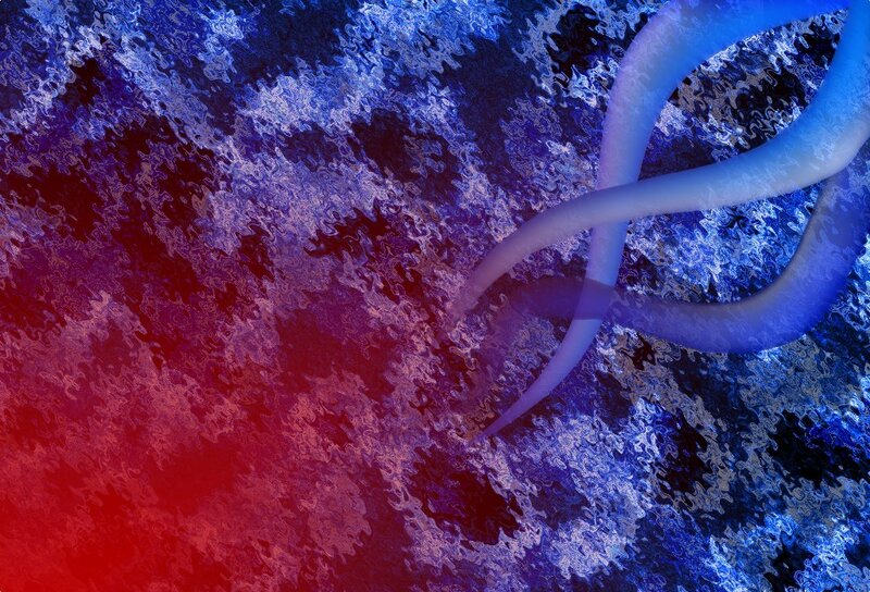 Abstract blue and red swirls