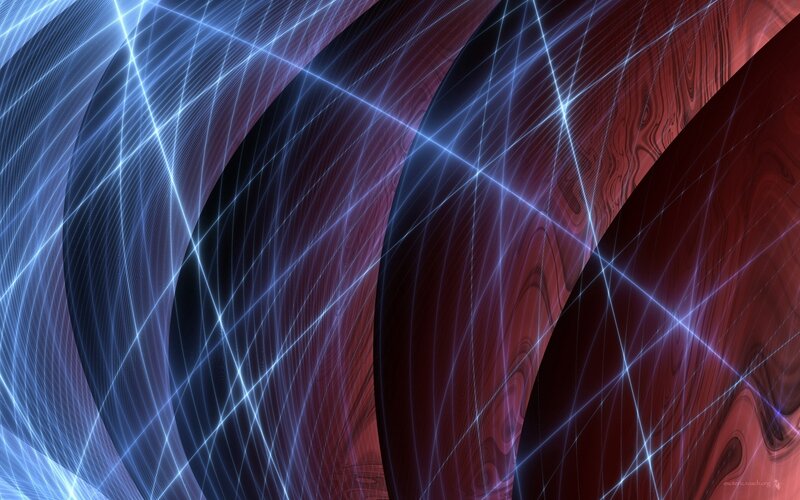 Abstract blue and red swirls