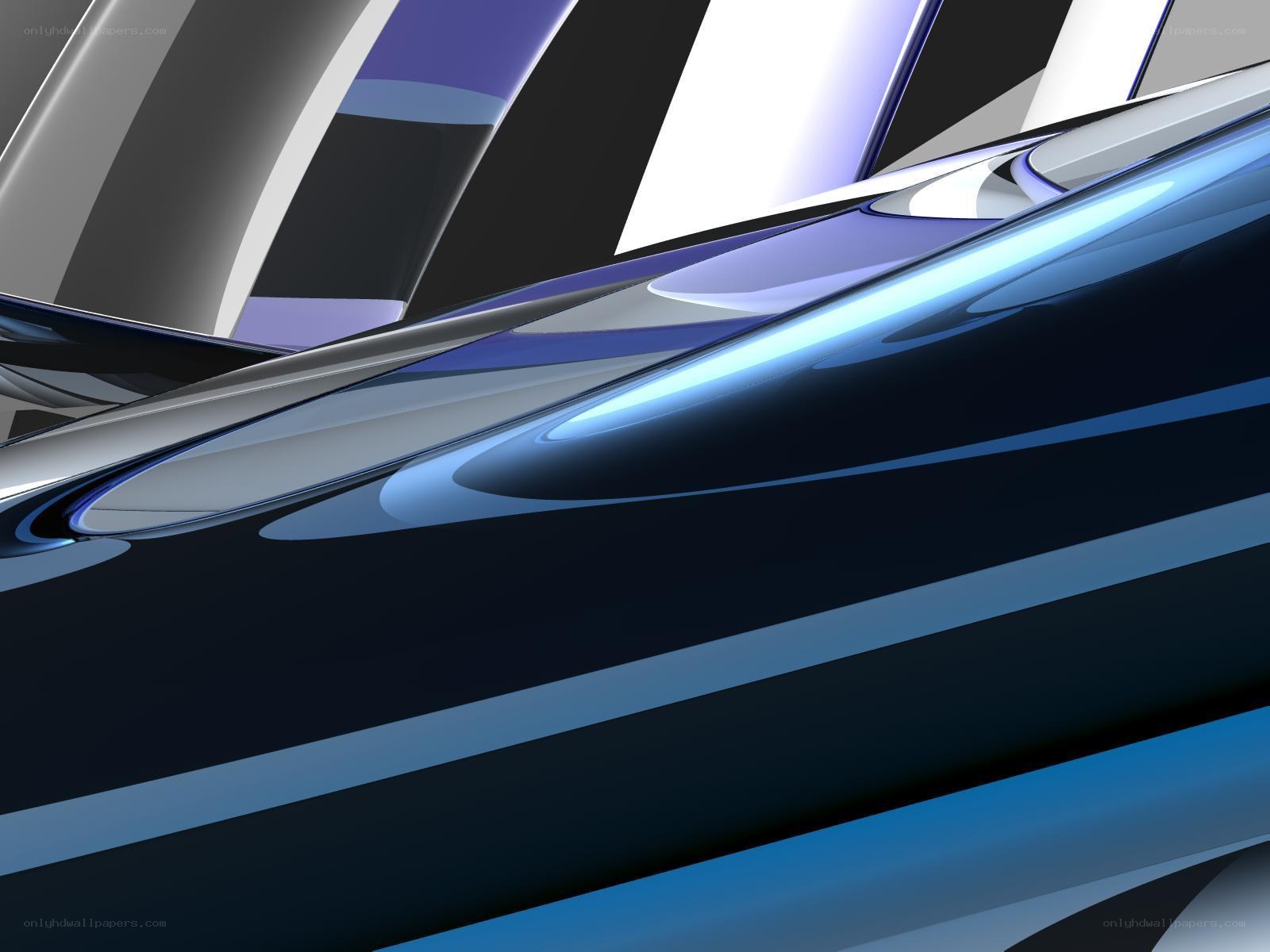 abstract blue and silver curves
