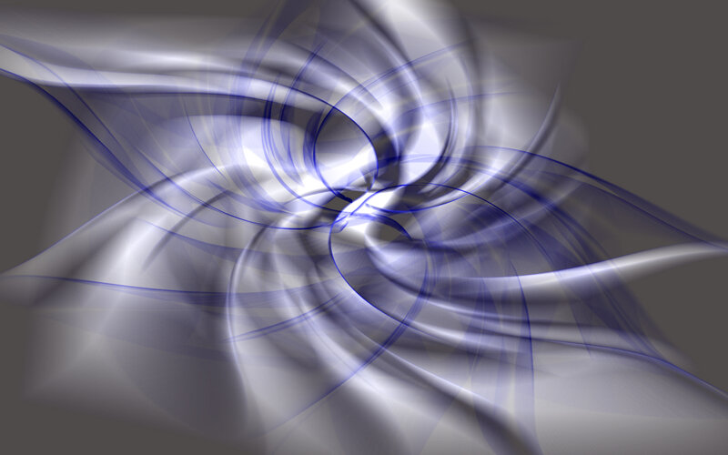 Abstract blue and silver swirl