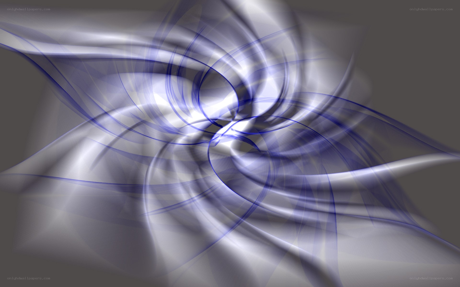 Abstract blue and silver swirl