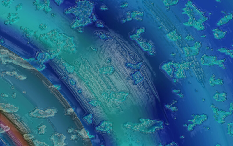 Abstract blue and teal patterns