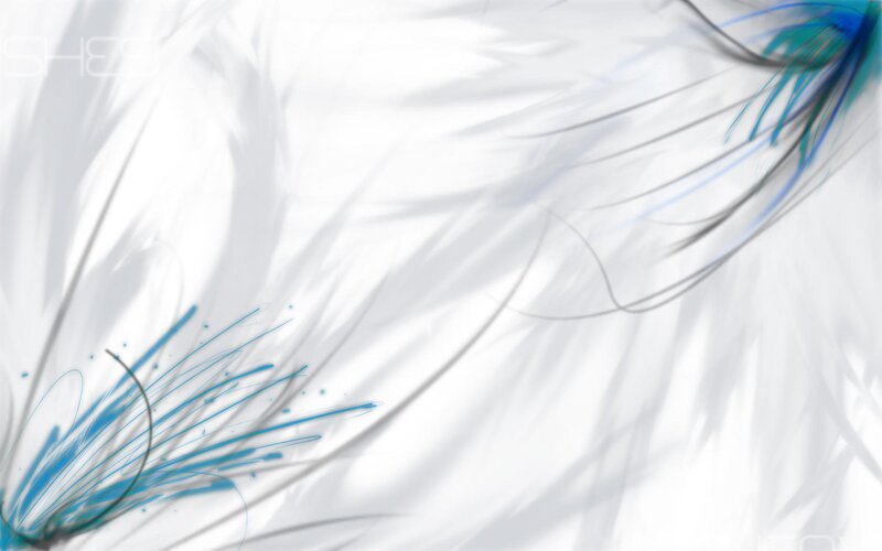 abstract blue and white art