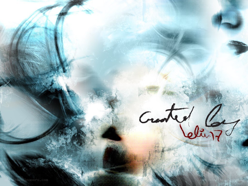 abstract blue and white artwork