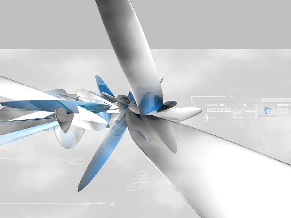 abstract blue and white design
