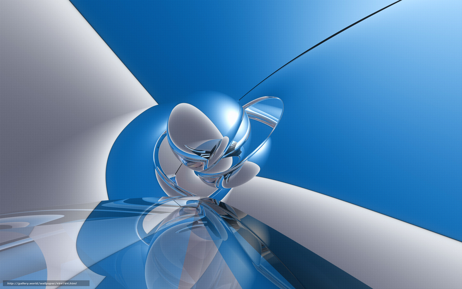 Abstract blue and white design