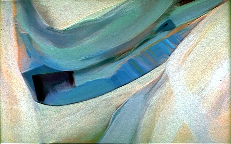 Abstract Blue and White Forms