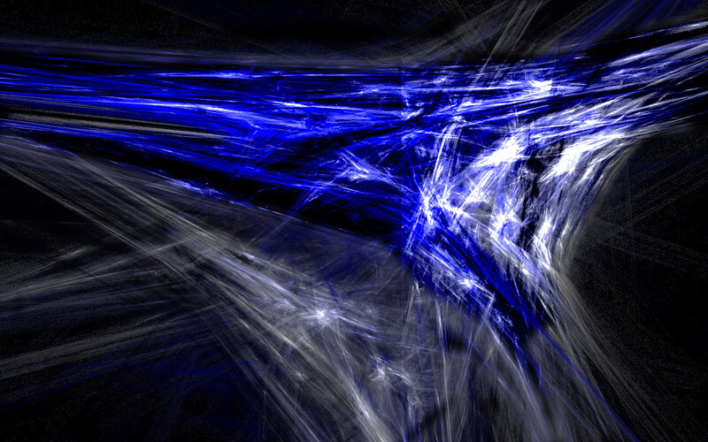 Abstract blue and white fractal