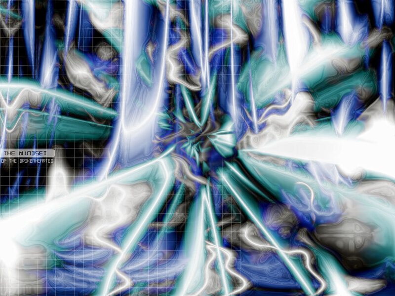 abstract blue and white fractal art