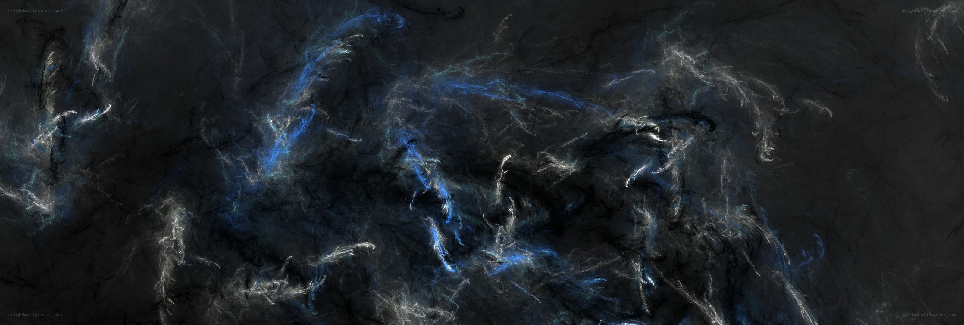 abstract blue and white fractal pattern
