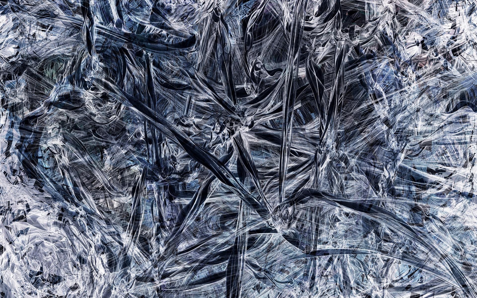 Abstract blue and white fractal pattern