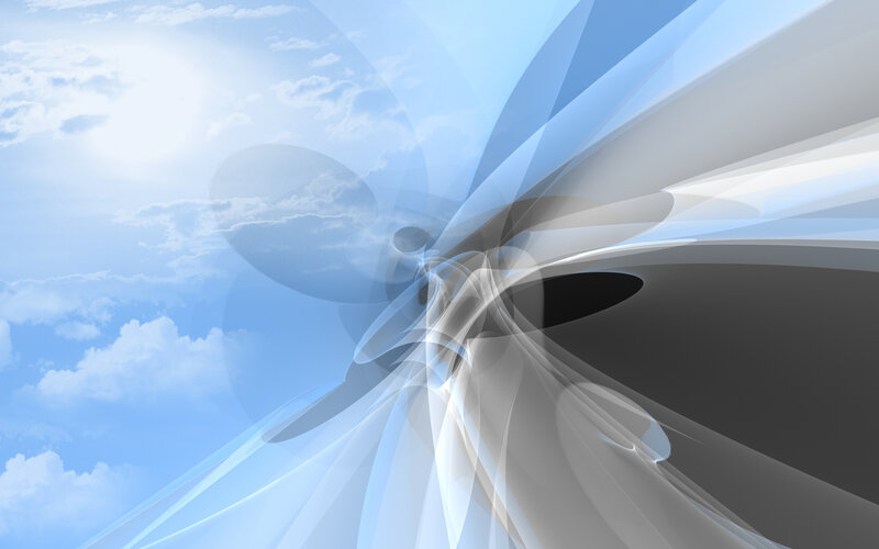 Abstract blue and white swirl
