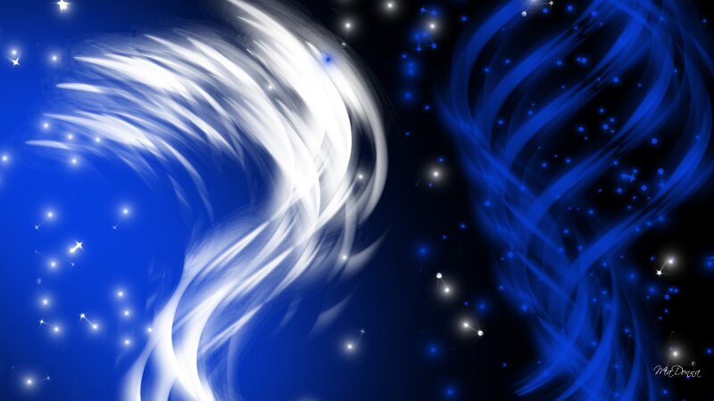 Abstract Blue and White Swirls — Ethereal