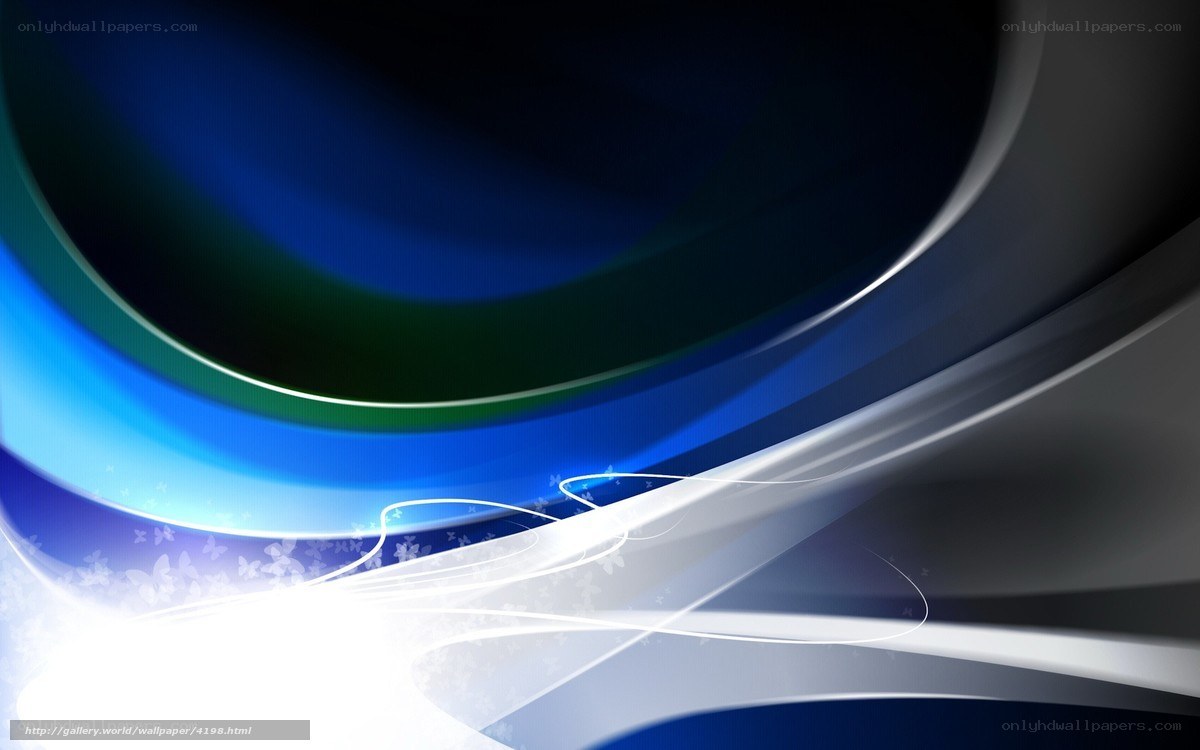 Abstract blue and white swirls