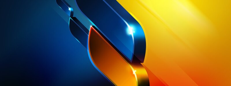 abstract blue and yellow design