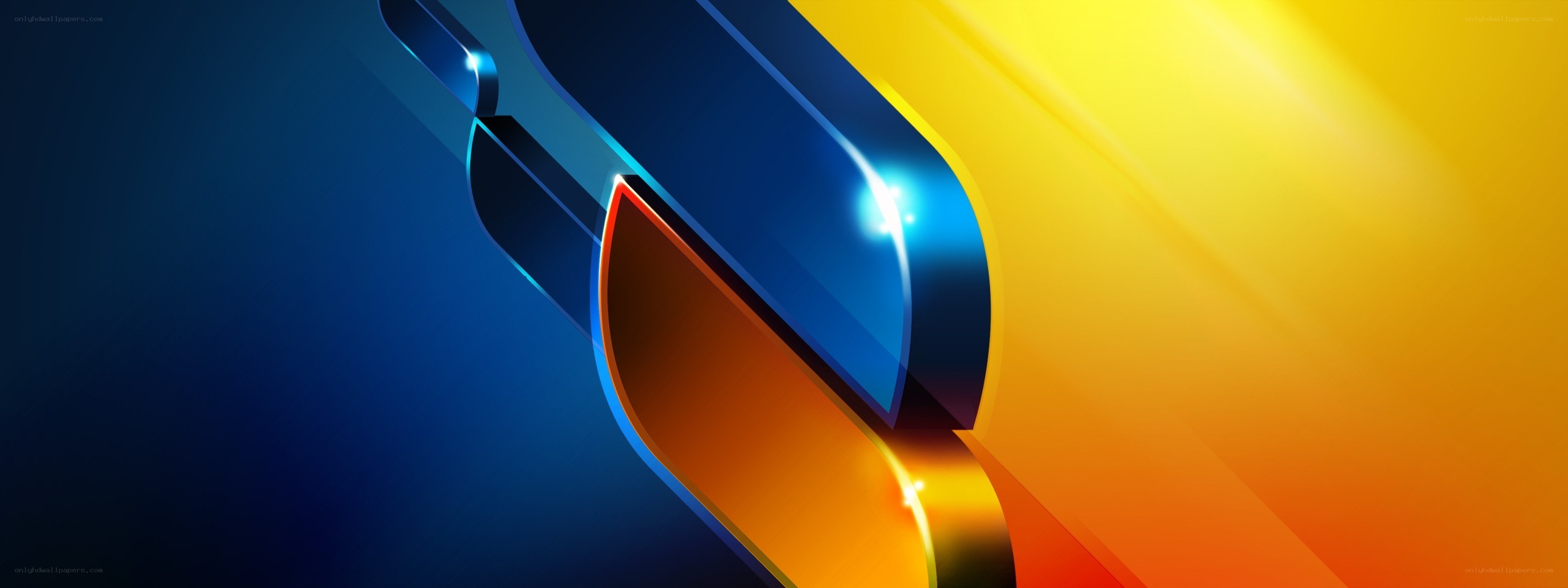 abstract blue and yellow design