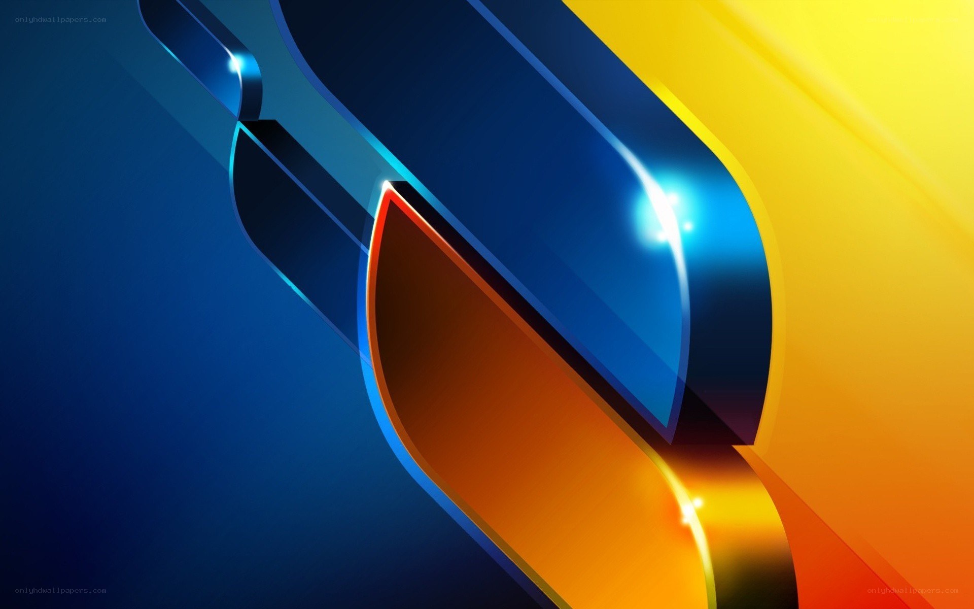 abstract blue and yellow design