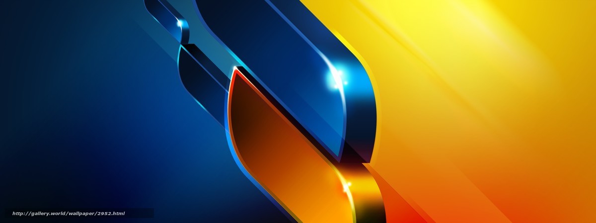 Abstract blue and yellow design