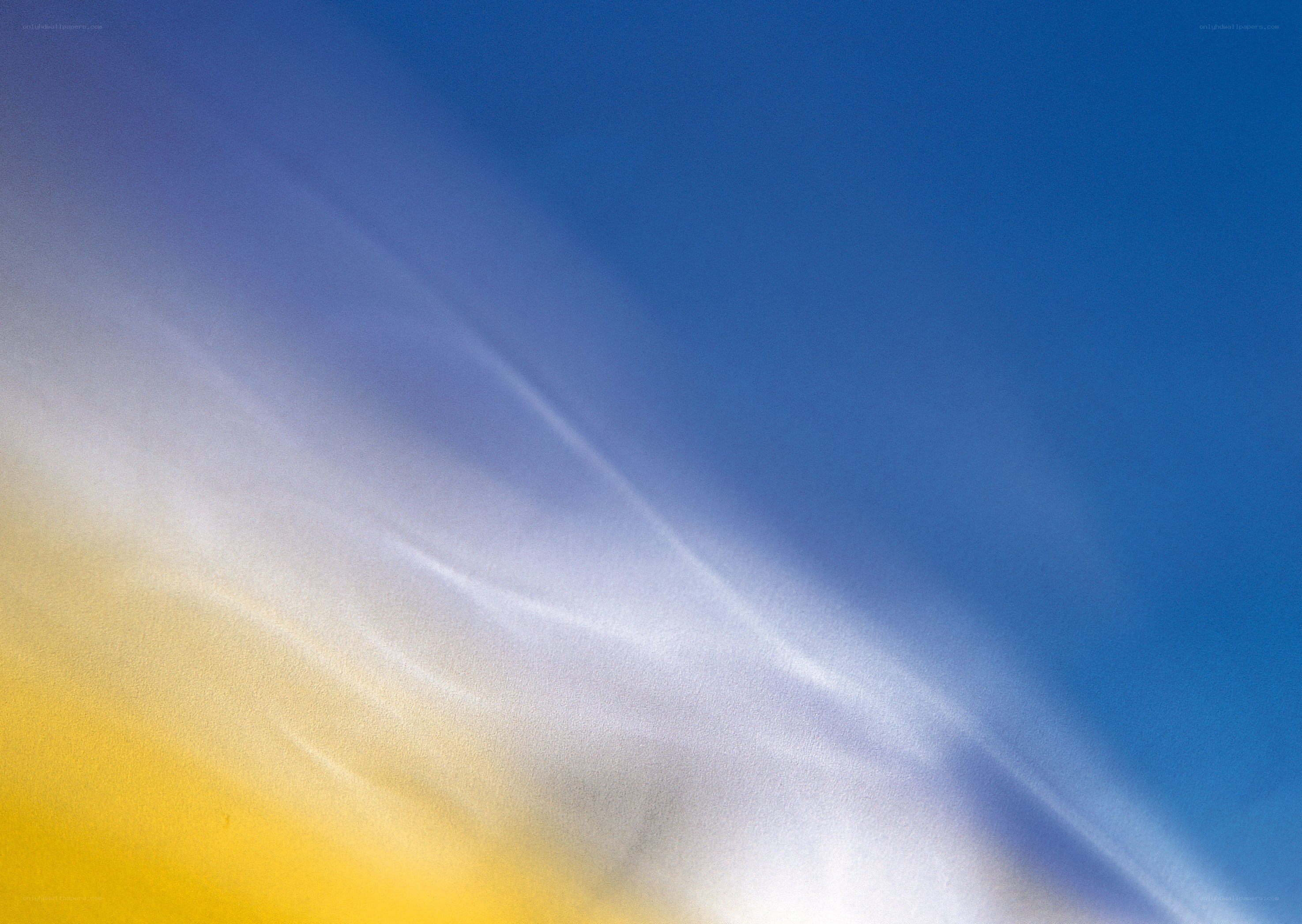 Abstract blue and yellow light