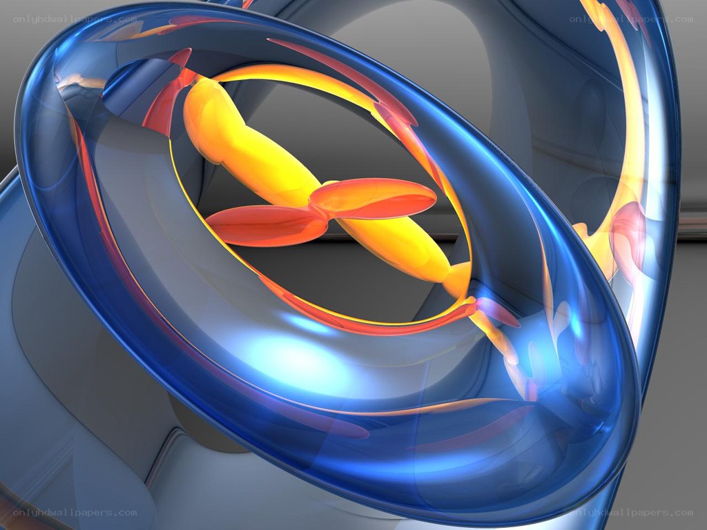 abstract blue and yellow swirl