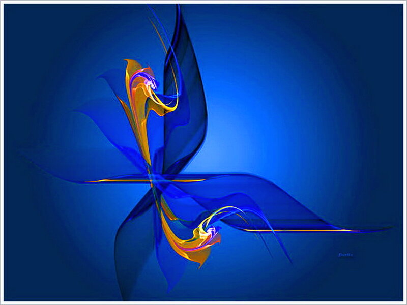 Abstract Blue and Yellow Swirl — Dynamic