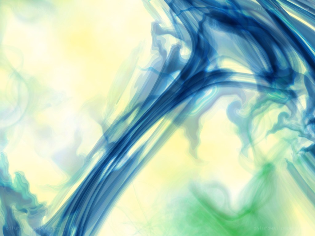 Abstract blue and yellow swirls