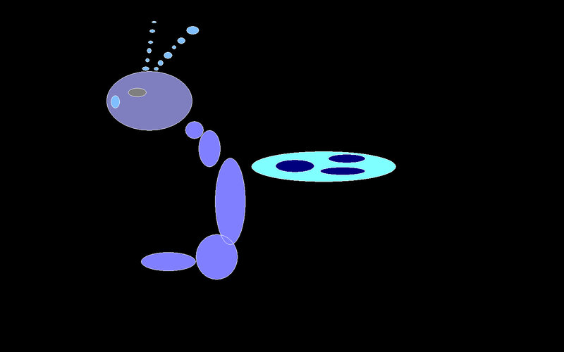 abstract blue ant illustration
