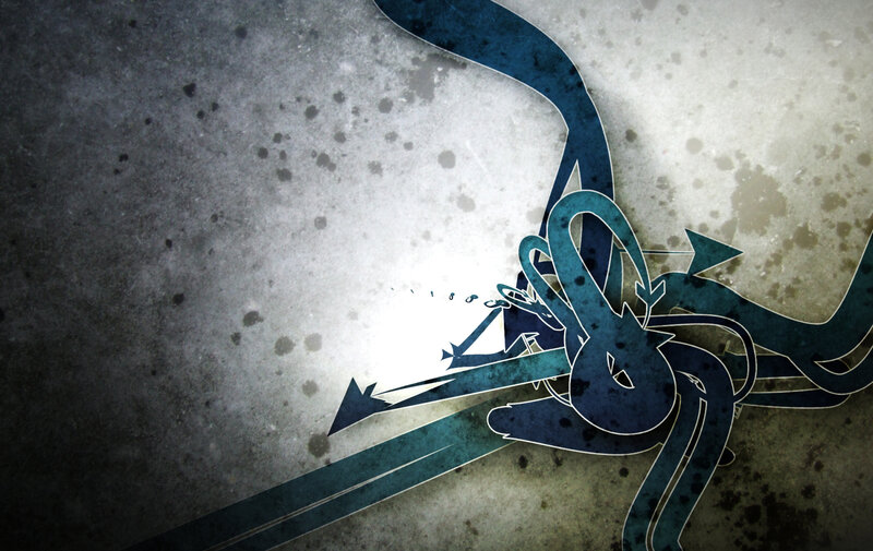 abstract blue arrow design